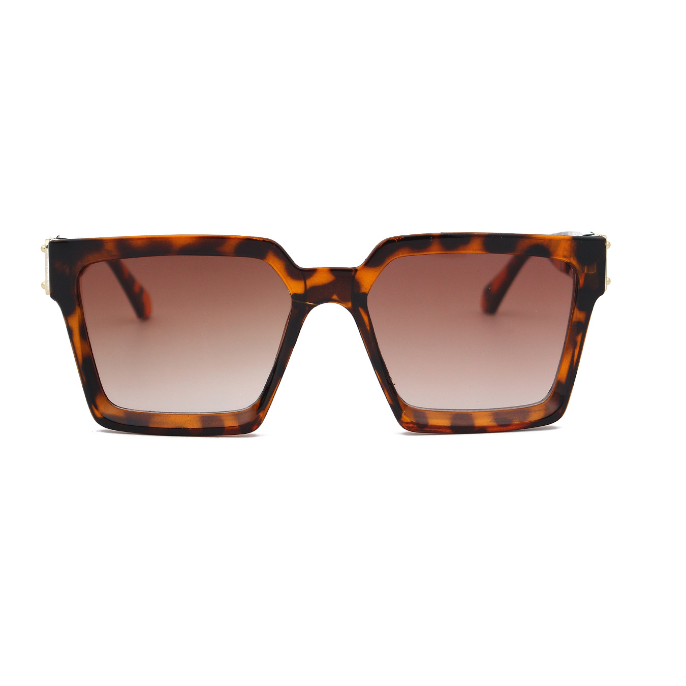 Moda moda personalizada gafas de sol de Europa y América gafas de sol de color caramelo grueso marco cuadrado integrado gafas de sol 97048
