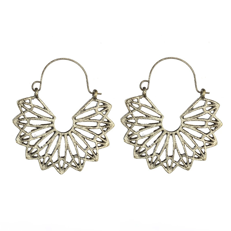 Retro metal fashionable earrings, European style, boho style