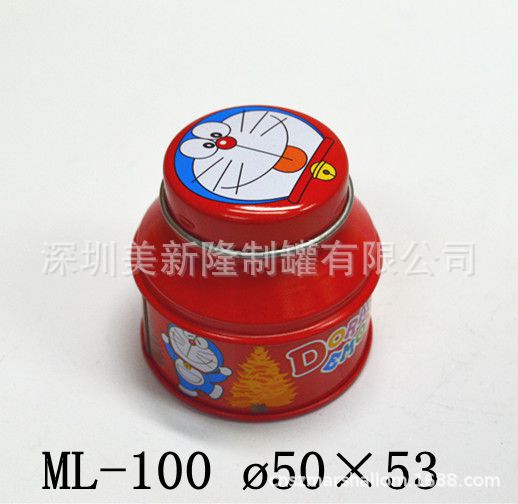 定制哆啦A梦小型铁盒包装  玩具型铁盒  精美食品包装盒