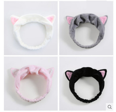 厂家直销猫耳朵发带 超萌可爱洗脸化妆束发带女士瑜伽发带批发|ru