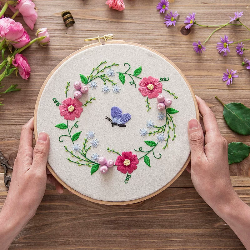 Base materials set, three dimensional cloth, DIY, with embroidery, for beginners, training