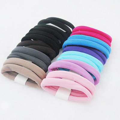 韩国韩版毛巾圈发圈 无接缝皮筋 时尚皮筋 头发发绳头绳2元店地摊