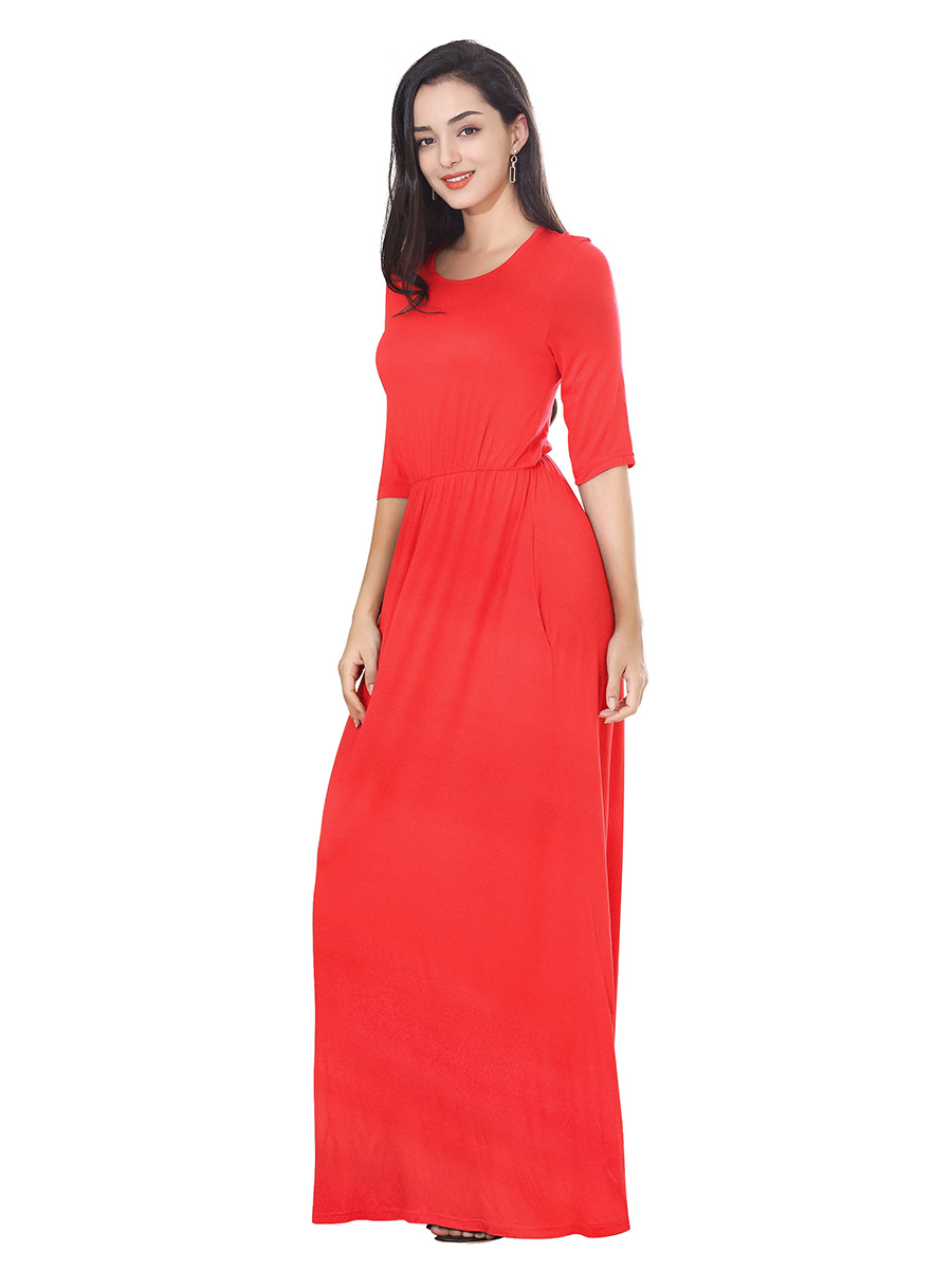 summer new pocket long dress NSAL32453