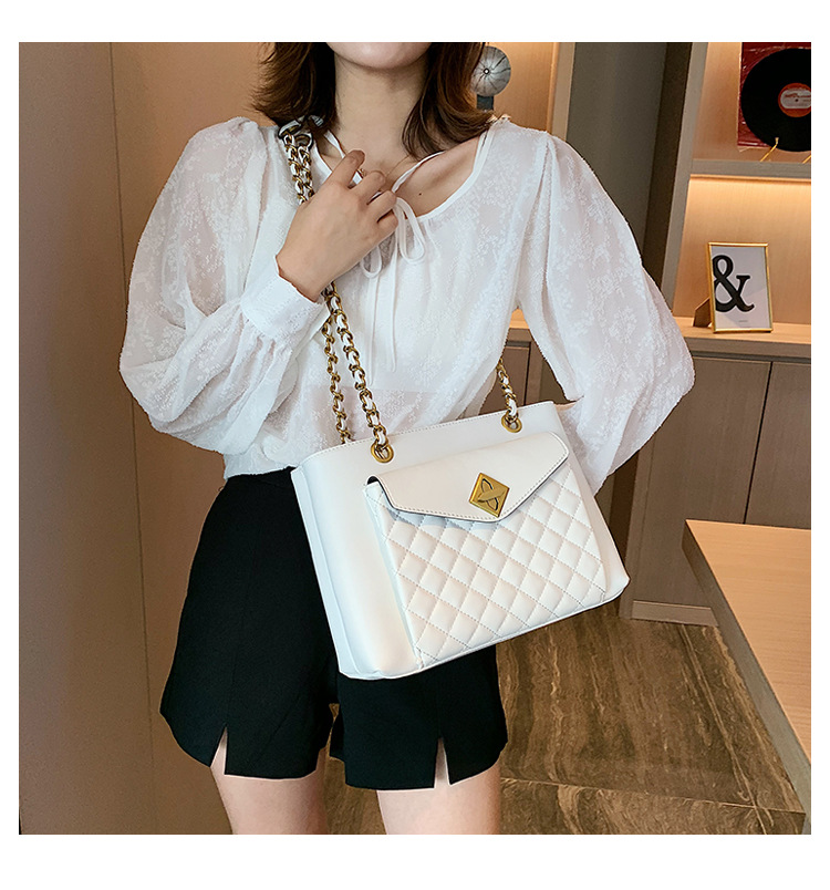 Korean New Fashion Rhombus Chain Bag Large Capacity Messenger Shoulder Bag Wholesale display picture 9