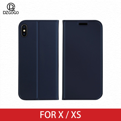 DZgogo新款iphoneX手機殼 蘋果XS皮套防摔帶卡袋保護套商務款適用
