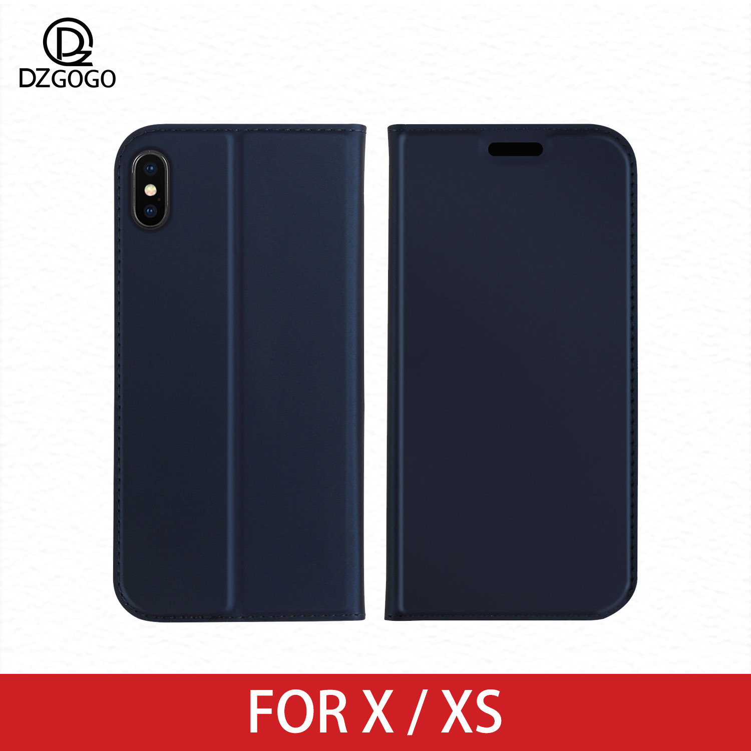 DZgogo新款iphoneX手機殼 蘋果XS皮套防摔帶卡袋保護套商務款適用