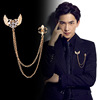 Retro accessory, angel wings, brooch, small classic suit jacket with tassels, pin, South Korea, Korean style