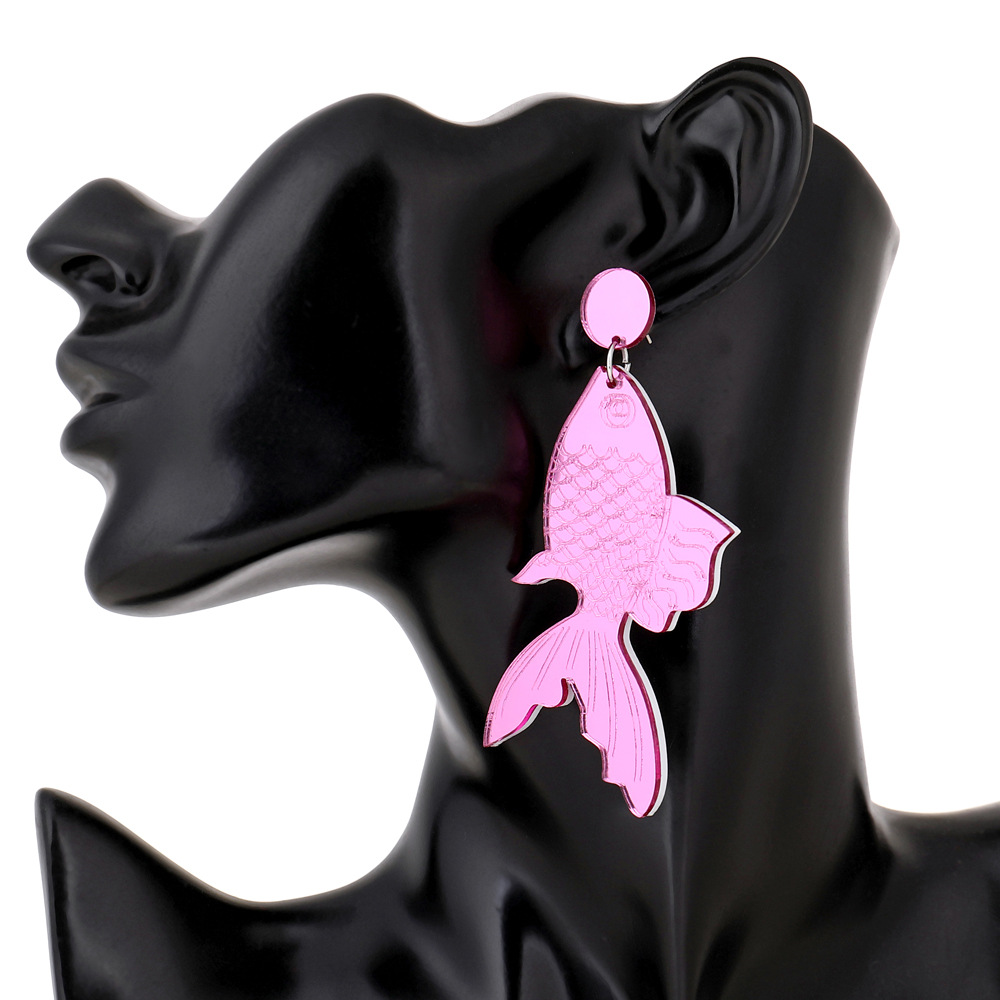 Creative Handmade Earrings Creative Personality Retro Jewelry Goldfish Koi Earrings Female display picture 7
