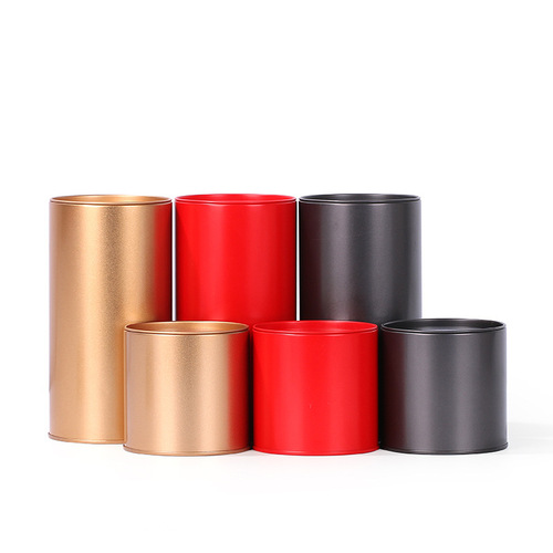 批发空白版磨砂马口铁盒密封罐金属小号茶叶罐通用圆罐茶叶包装盒