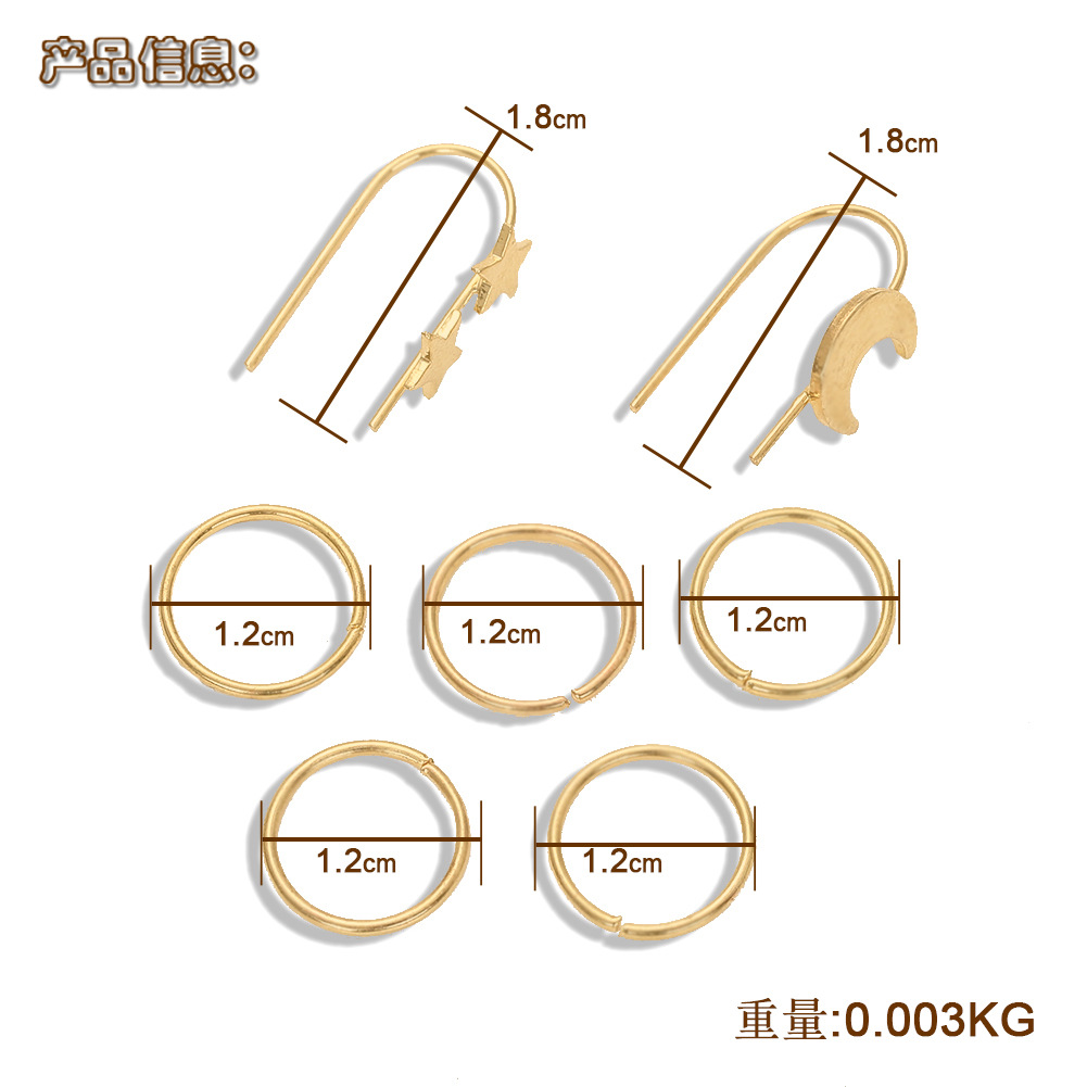 2019 Style Coréen New Trendy Près Boucles D'oreilles Ins Style Boucles D'oreilles Niche Conception Boucles D'oreilles Jiaqi Ornement En Stock display picture 15