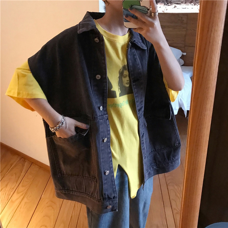 Autumn and Winter New Denim Vest Women's Sleeveless Jacket Korean Loose plus size Popular Vest Coat Clothes