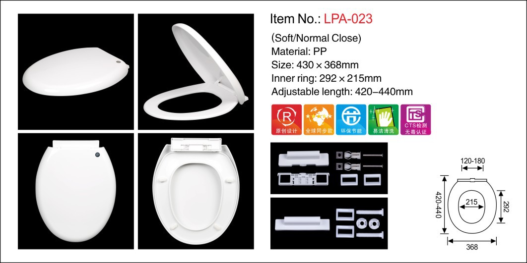 Lepu Sanitary Ware Toilet Seat Cover manufacturer. American toilet seat covers made of PP material. Purchase more at a better price. One-click quick disassembly undefined