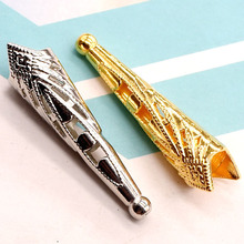 合金配件镂空长款流苏帽民主风耳环挂件喇叭水滴流苏配件发髻花托