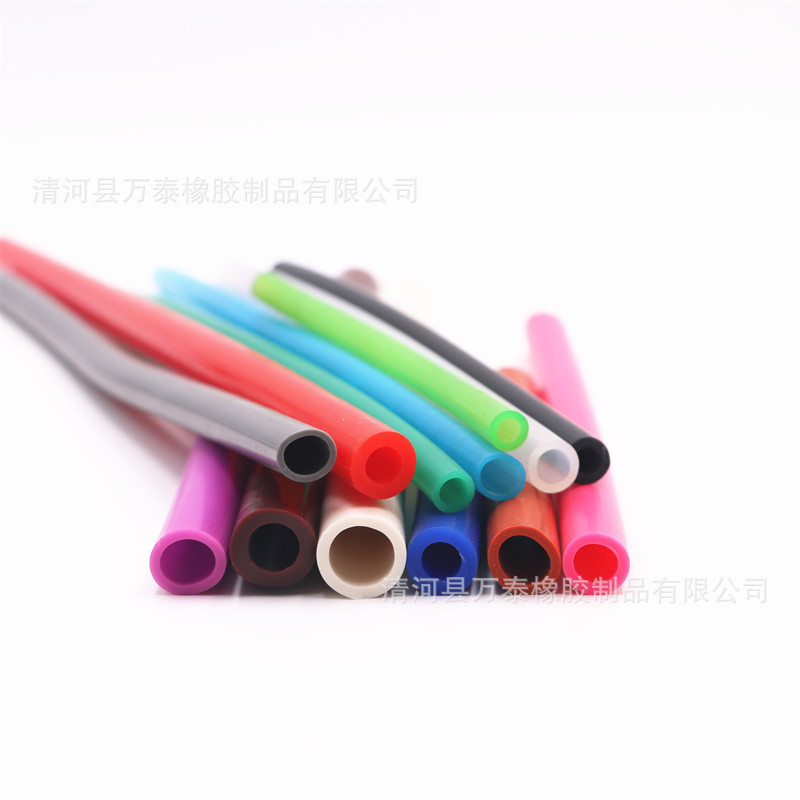生产 耐高温硅胶管 硅橡胶密封条 彩色密实挤出汽车改装硅胶管
