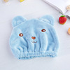 Cartoon hair towel for adults, quick dry scarf, dry shower cap, with little bears, increased thickness