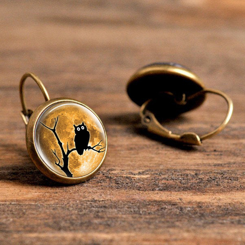 15g Weight Copper Ear Needle Material Glass Inlay Material Earrings Classification 1 Pair Quantity Daily, Party Occasion Alloy Material Animal, Round Pattern Women's Gender Plating, Inlay Design Casual, Simple Style Style 1 Pair Casual Simple Style Animal Round Plating Inlay Alloy Glass Earrings 无