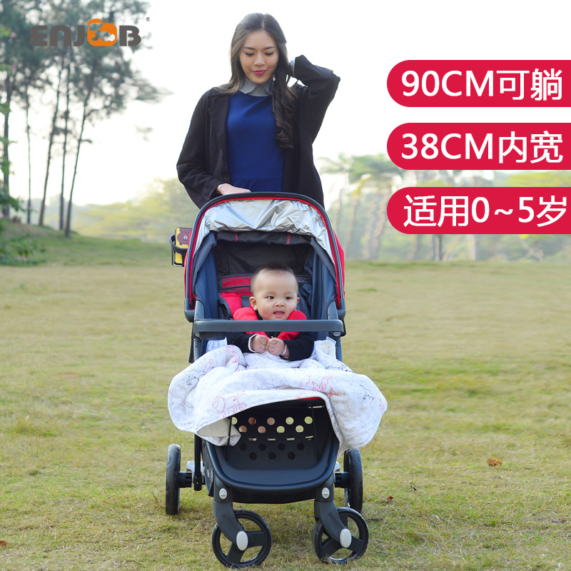 歐美高景觀嬰兒推車可坐可躺避震寶寶推車輕便折疊傘車 壹件代發