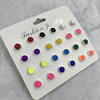 Fashionable retro earrings, set, suitable for import, 12 pair