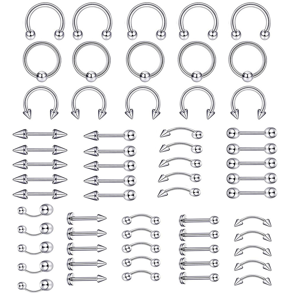 Basic C Shape Geometric Stainless Steel Plating Eyebrow Nails Nose Ring display picture 3