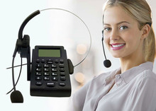 廠家直銷 話務盒話務耳機客服耳麥外呼座機頭戴式話務電話電銷用