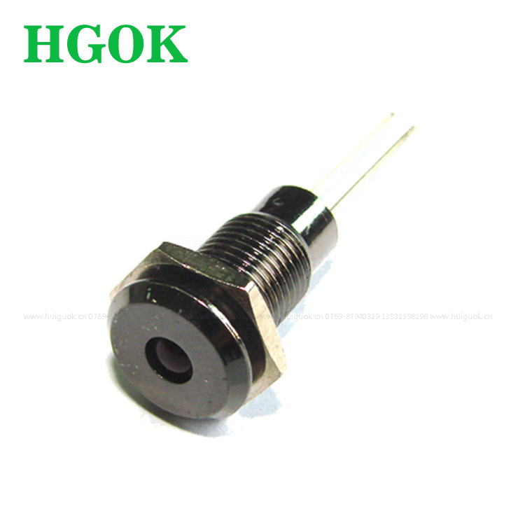 平面P面5mm金属指示灯座LED铜套灯套间隔柱