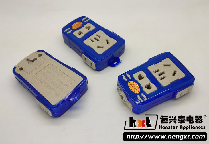 恒兴泰103蓝色一体成型防爆四位11孔地拖王插座 厂家自产自销