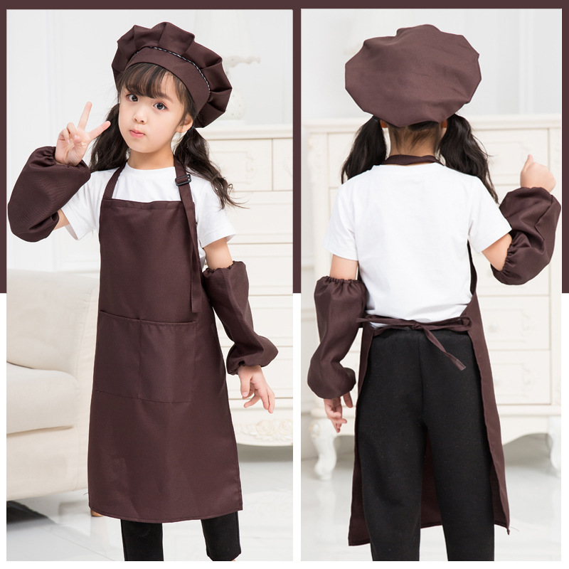 Personalizado delantal de los niños pintura gouache ropa rendimiento kindergarten hornear traje diy registro impresión