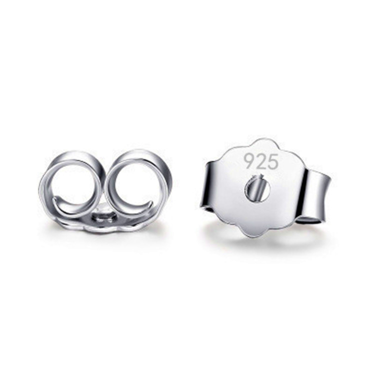 DIY Jewelry Accessories Classification 1 Pair Quantity 1 Pair 925 Sterling Silver Solid Color Ear Nuts Jewelry Accessories