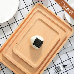 木質托盤日式長方形實木早餐盤蛋糕麵包披薩盤子水果木盤茶盤批發