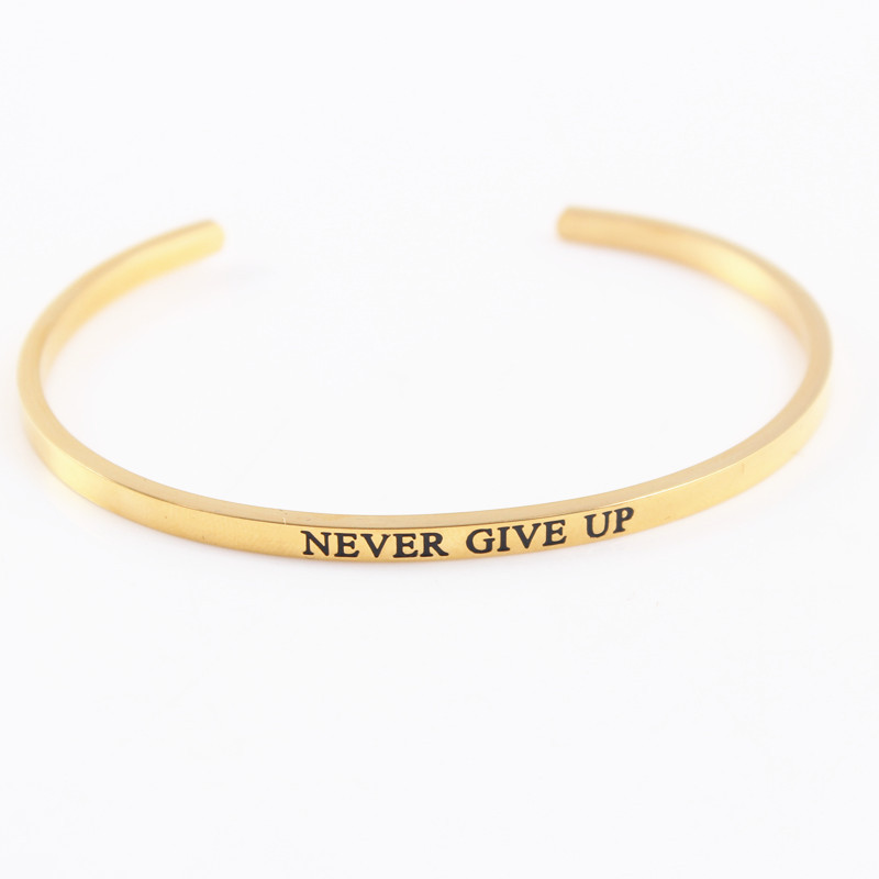 1 Piece Quantity Casual Simple Style Letter 304 Stainless Steel Stainless Steel Bracelets In Bulk
