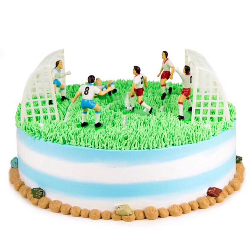 Cake decoration baking football team scene decoration football boy baby birthday dessert table dress up doll toy