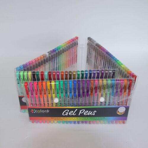 Cross-border new factory direct selling creative drawing student adult 100 color gel pen watercolor pen brush