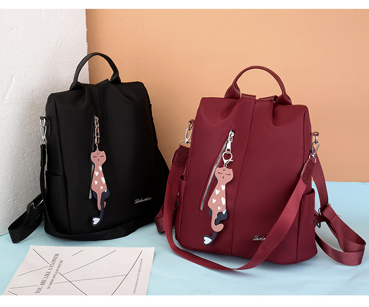 Letter Pattern Waterproof Letter School Daily Women's Backpack Functional Backpack