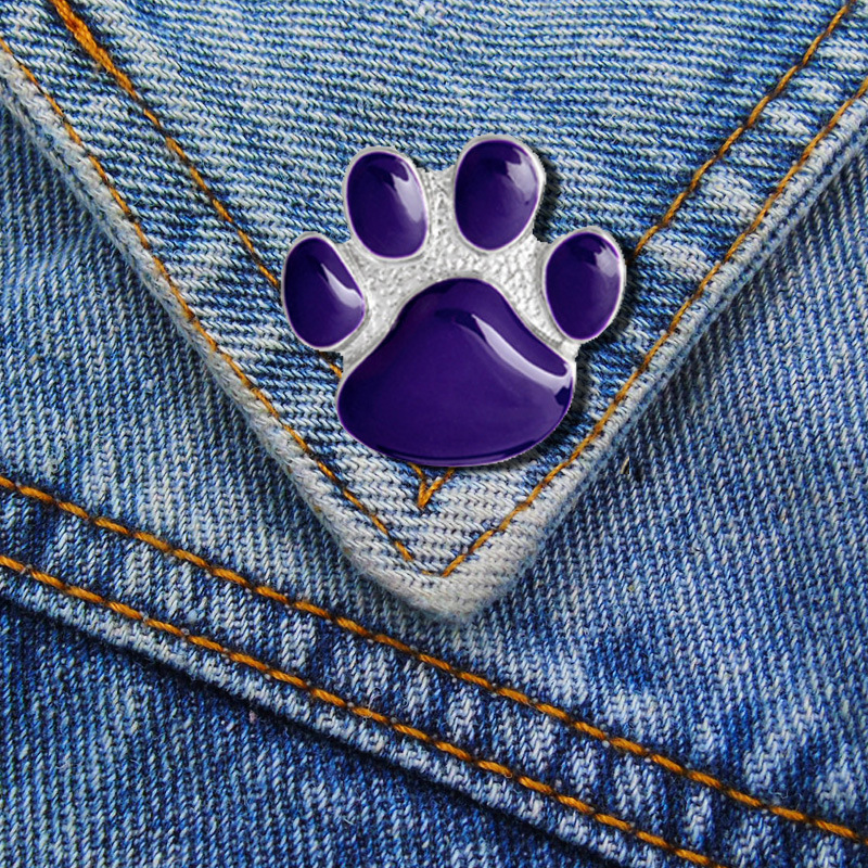 Alloy Material Cute Pin Paw Print Alloy Enamel Unisex Brooches