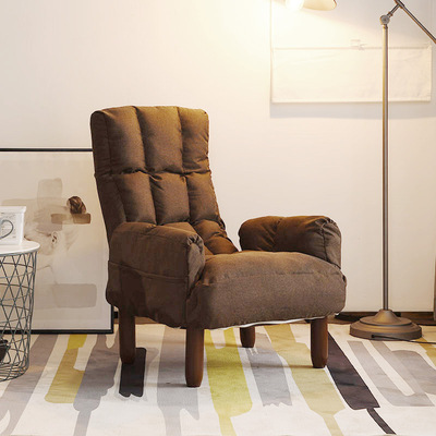 懒人沙发小户型电脑沙发椅日式阳台折叠躺椅简易卧室布艺单人沙发|ru