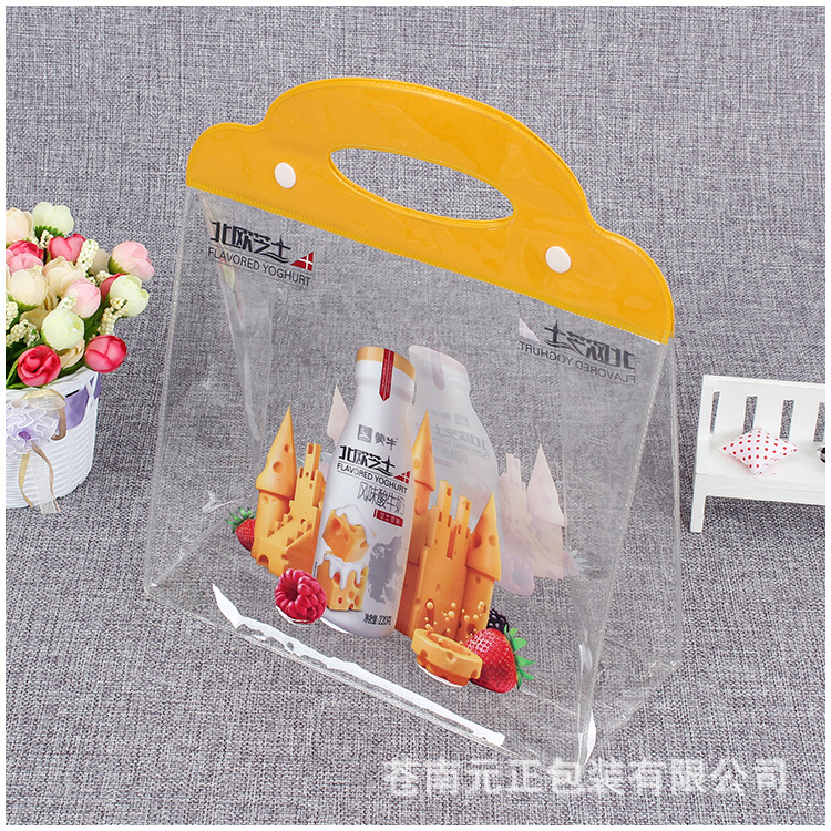 透明空白PVC手提袋定 制加厚防水单肩购物袋塑料化妆品礼品包装袋-阿里巴巴