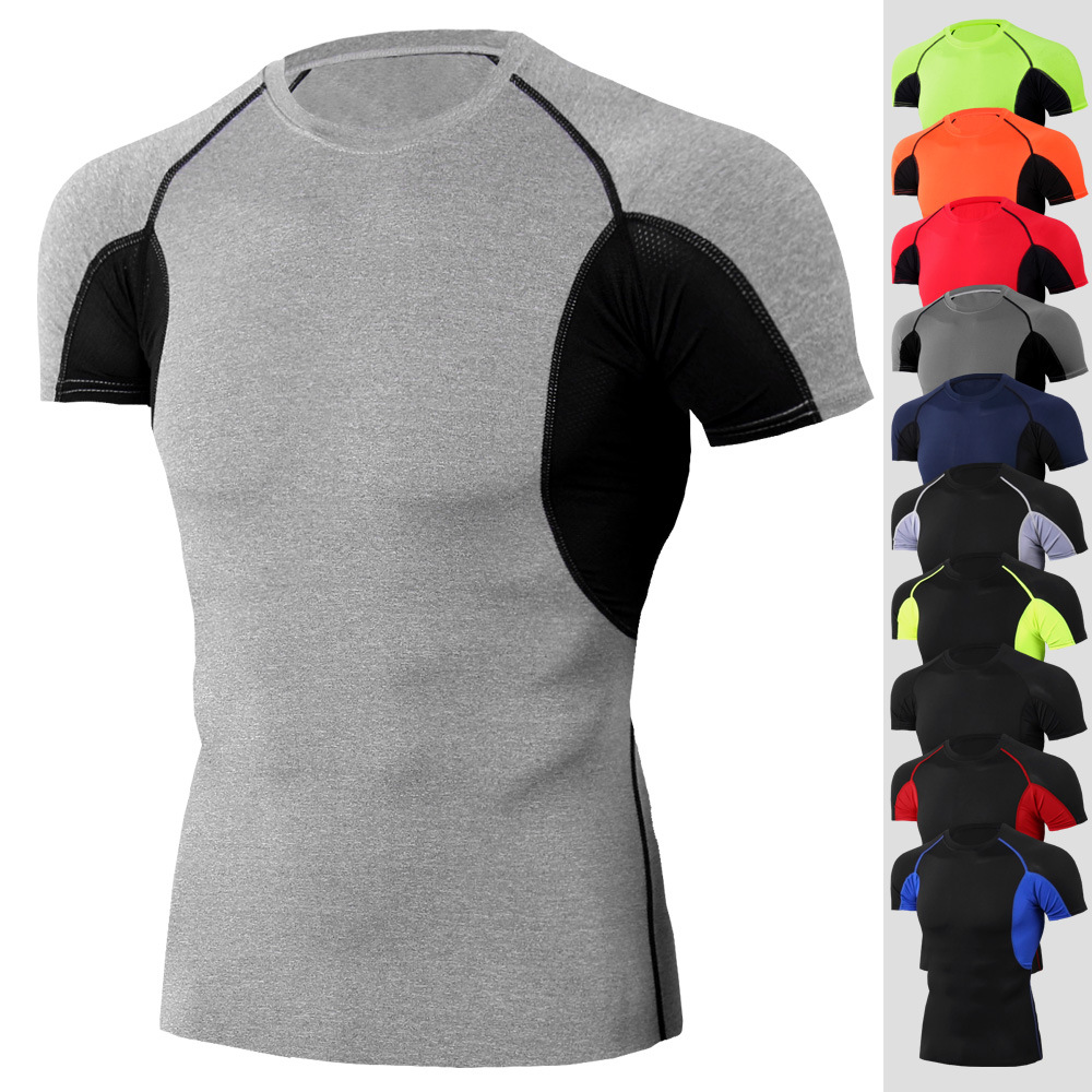 Men's Solid Color Casual Round Neck Collarless Short Sleeve Slim Men's T-shirt display picture 4