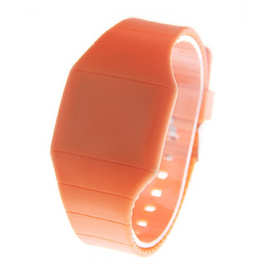 批发方形触屏led手表 学生连体超薄方形LED手表 电子塑胶手表859
