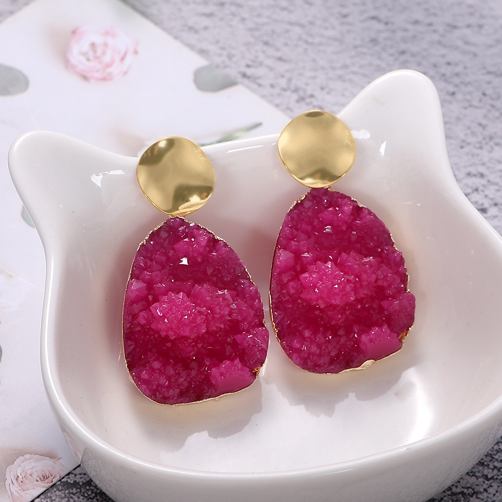 2019 Korean New Style Candy Color Resin Earrings Wholesale display picture 4