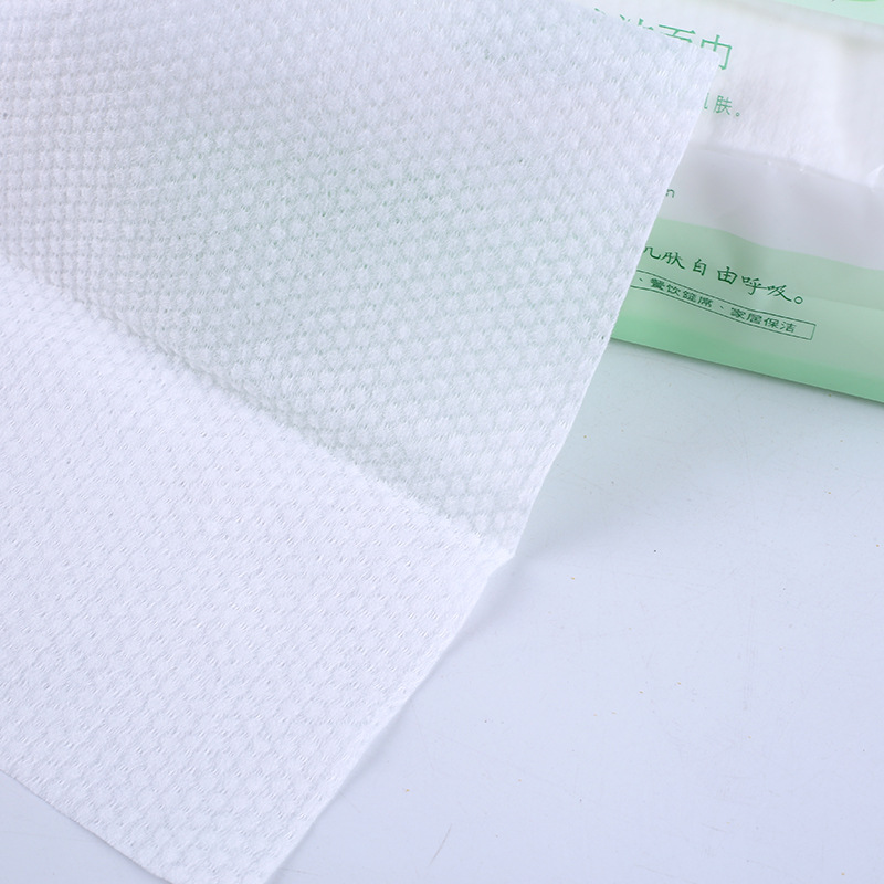 Extracto verde perla patrón spunlace algodón limpieza toalla papel cara toalla 80 bombeo belleza toalla al por mayor