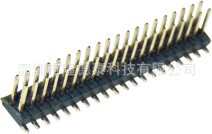 1.27mm双排排针SMT塑高1.00mm