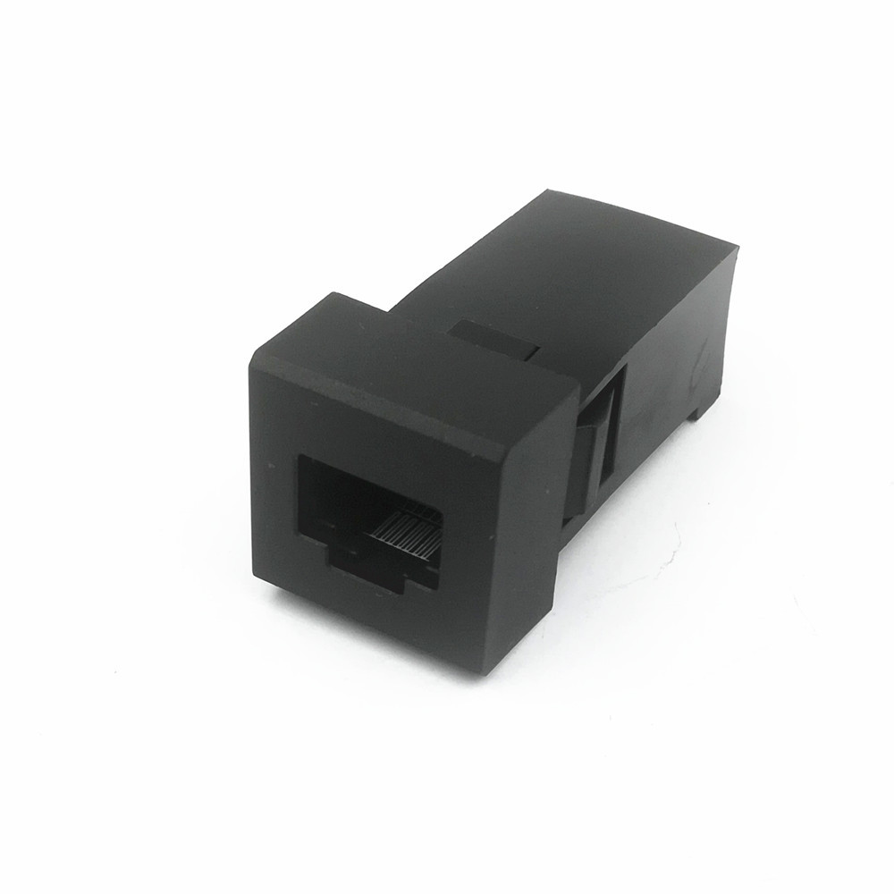 新款小丰田车载网口插座22*22MM RJ45网口汽车载连接插座