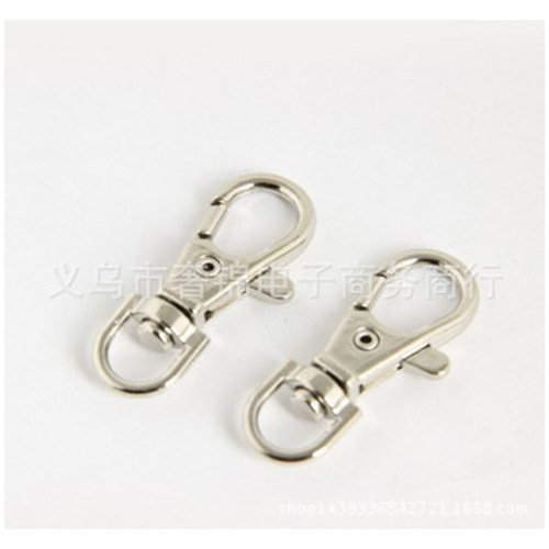 Factory direct supply keychain zinc alloy dog ​​buckle stainless steel hardware luggage buckle accessories 32mm keychain