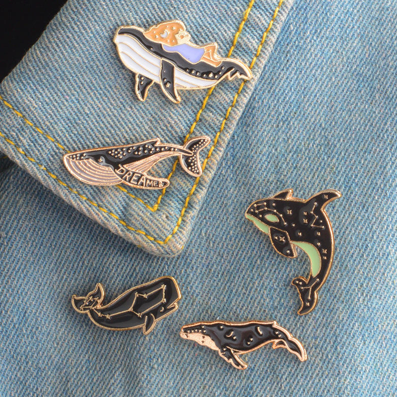 Casual Occasion Alloy Material Novelty Pin Animal Fish Alloy Plating Unisex Brooches