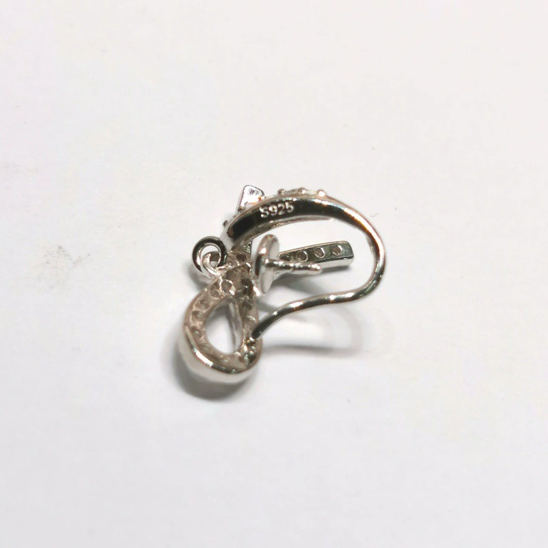 Серьги, аксессуар с бантом, образец из серебра 925