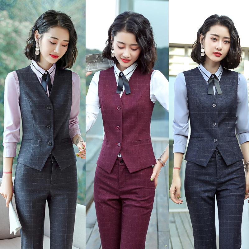 Professional Vest Women's Spring Dress Overalls Short Suit Suit Sleeveless Vest Women's ol Slim-fit Waistcoat 1001