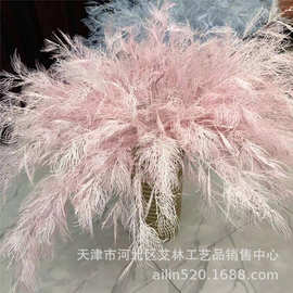 新款4叉雾凇草雾淞凤尾 仿真雾凇装饰山野石竹粉黛凤尾草