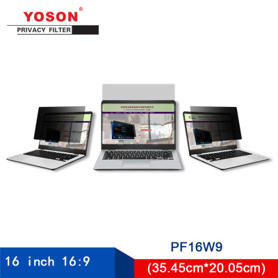 YOSON Woo crystal 16 Inch widescreen 16 9:Notebook computer Privacy Filter  Anti-spy film/ Anti-spy screen