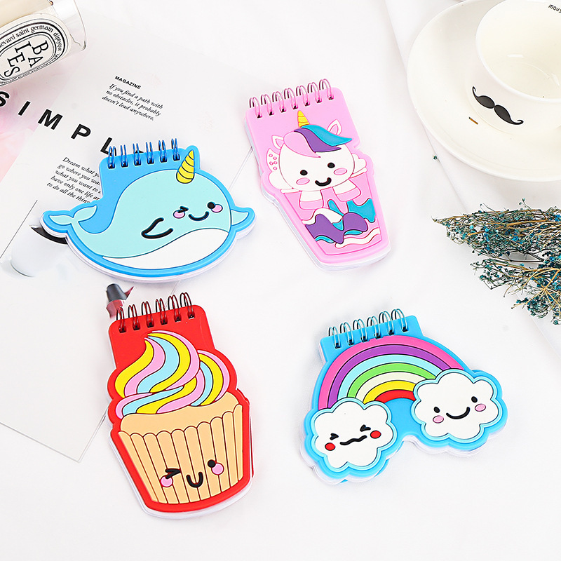 New cartoon notebook creative PVC cover coil loose-leaf notepad portable notepad