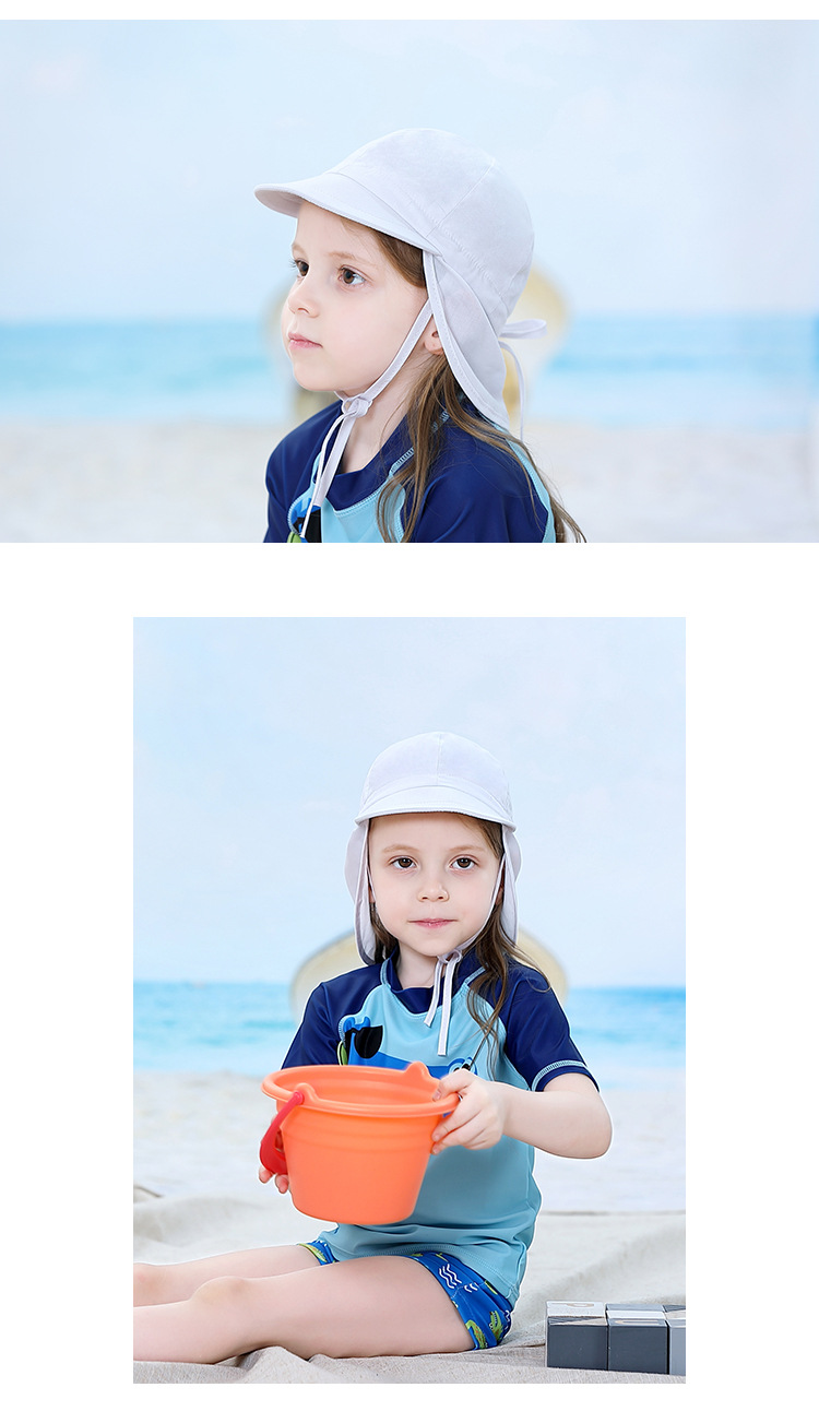 Enfants Unisexe Style Simple Couleur Unie Chapeau De Soleil display picture 3